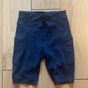 Lululemon Navy Blue Biking Shorts with Pockets